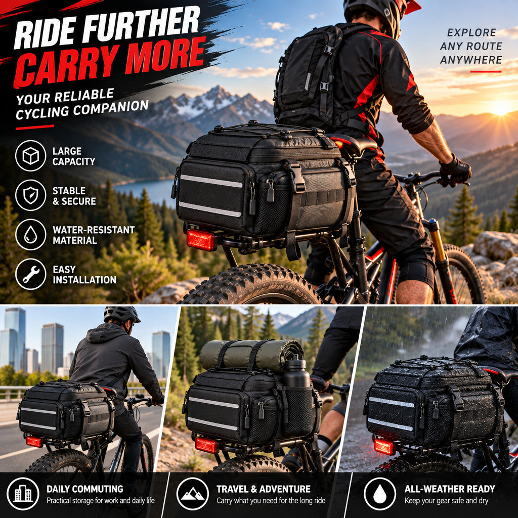 Rear Rack Bike Trunk Bag — image 5
