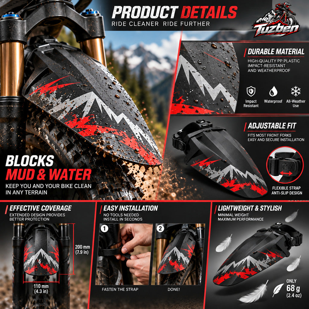 Graphic Mountain Bike Mudguard Fender — image 2