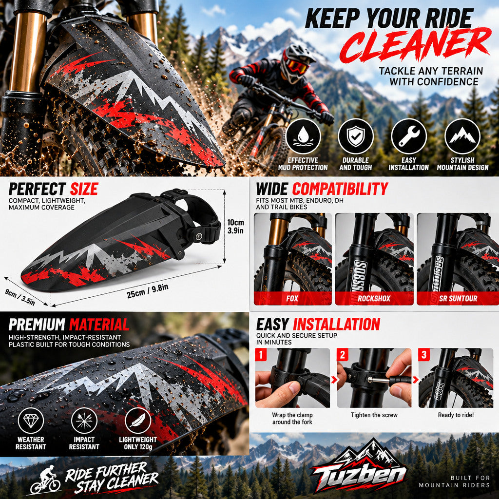 Graphic Mountain Bike Mudguard Fender — image 4