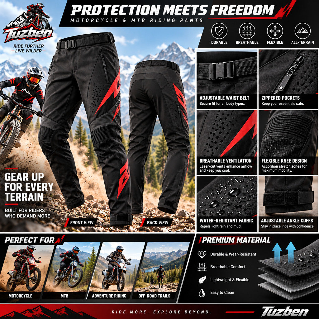 Trail Riding Pants with Red Accents — image 2
