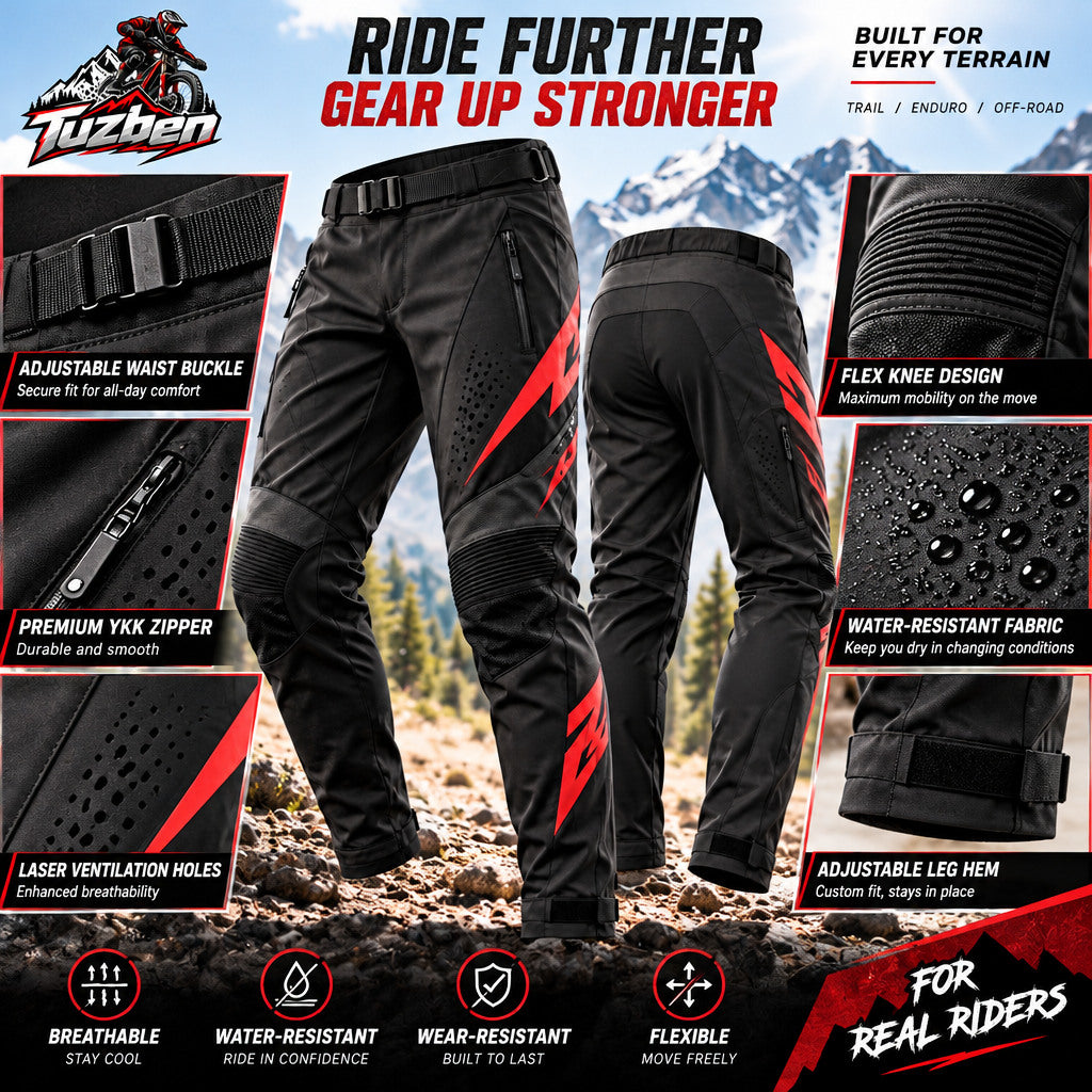 Trail Riding Pants with Red Accents — image 3