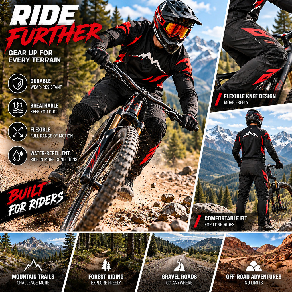 Trail Riding Pants with Red Accents — image 4