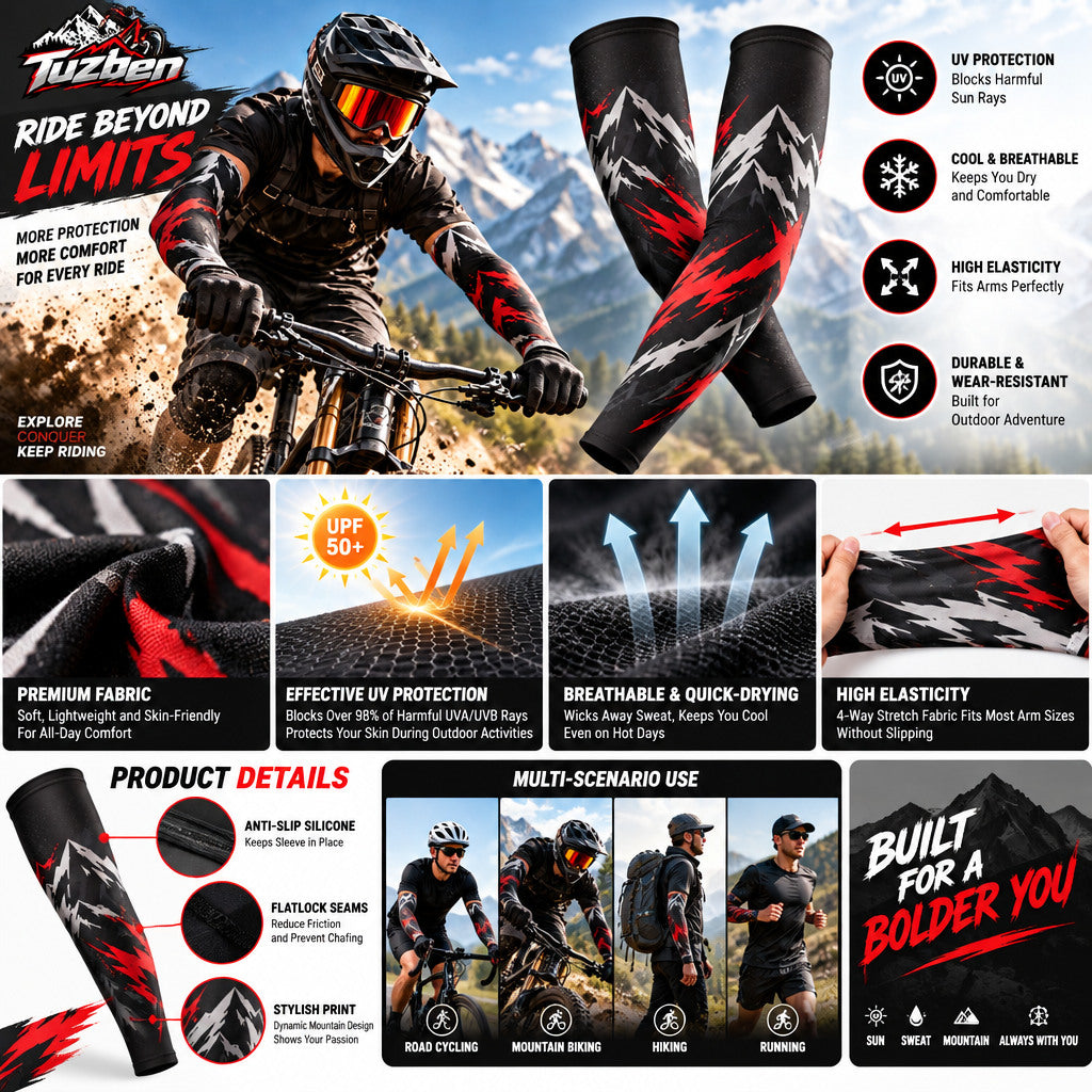 Graphic Cycling Arm Sleeves — image 2