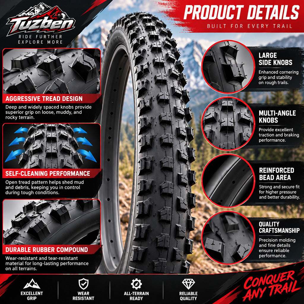 Knobby Mountain Bike Tire — image 4
